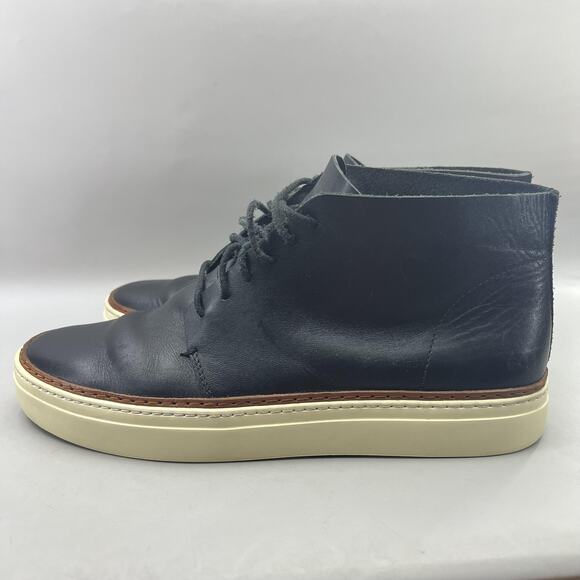 COS Chukka Boots Men Size 11.5 Black Leather Ankle Casual Comfort Lace Shoes main image 7